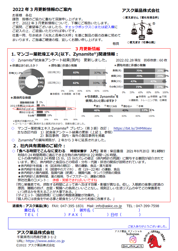 2022年3月更新情報（アスク薬品）